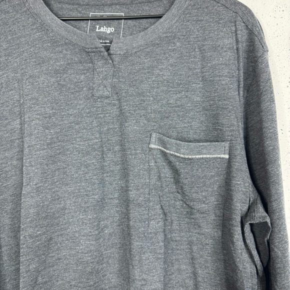 Lahgo Henley Long Sleeve Gray Shirt Size XXL - Picture 4 of 9